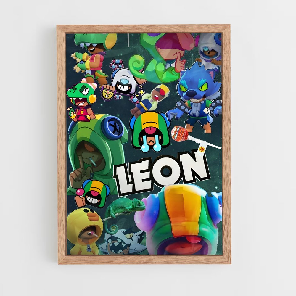 Poster Léon le Brawler – affiche Brawl Star (vue 4)